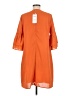 Unbranded Solid Orange Casual Dress Size M - photo 2