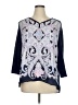Chico's 100% Linen Blue 3/4 Sleeve Blouse Size XL (3) - photo 1