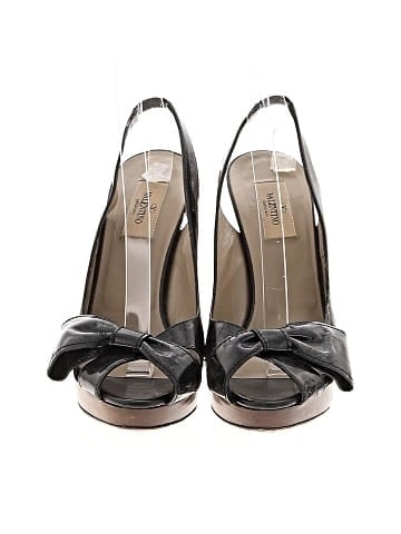 Valentino Garavani Patent Leather Slingback Bow Heels (view 2)