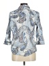 Croft & Barrow Paisley Blue 3/4 Sleeve Blouse Size M - photo 2