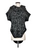Very J Tweed Black Short Sleeve Turtleneck Size S - photo 1