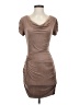 Bebe Solid Brown Cocktail Dress Size S - photo 1
