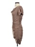 Bebe Solid Brown Cocktail Dress Size S - photo 5