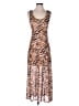 Louna Animal Print Brown Cocktail Dress Size S (estimated) - photo 1