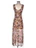 Louna Animal Print Brown Cocktail Dress Size S (estimated) - photo 2