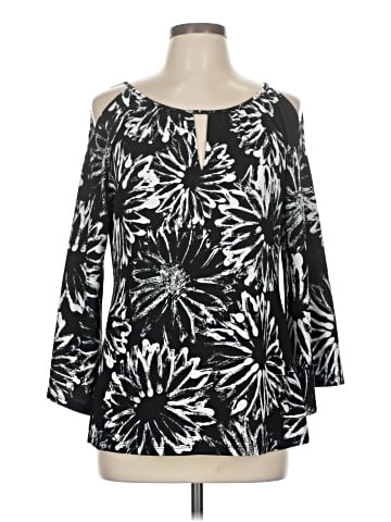 Essentials by Milano 3/4 Sleeve Blouse (view 1)