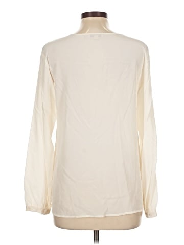 Repeat Cashmere Long Sleeve Silk Top (view 2)