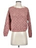 Moon & Madison 100% Polyester Hearts Pink Pullover Sweater Size S - photo 1