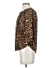 Express 100% Polyester Animal Print Brown 3/4 Sleeve Blouse Size S - photo 5