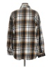 Shein 100% Polyester Plaid Gray Long Sleeve Blouse Size 8 - 10 - photo 2