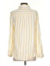 Love Tree 100% Rayon Stripes Yellow Long Sleeve Button-Down Shirt Size L - photo 2