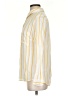 Love Tree 100% Rayon Stripes Yellow Long Sleeve Button-Down Shirt Size L - photo 5