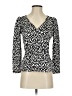 J.Crew 100% Polyester Black 3/4 Sleeve Top Size 00 - photo 1