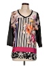 Christopher & Banks 100% Polyester Gray 3/4 Sleeve Blouse Size L - photo 1