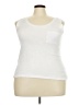 Splash White Sleeveless T-Shirt Size 3X - photo 1