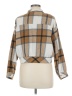 Unbranded Plaid Brown Tan Long Sleeve Blouse Size M - photo 2