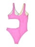 Assorted Brands Color Block Pink One Piece Swimsuit Size 7 - photo 2