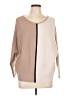 PREMISE Color Block Tan Pullover Sweater Size L - photo 1