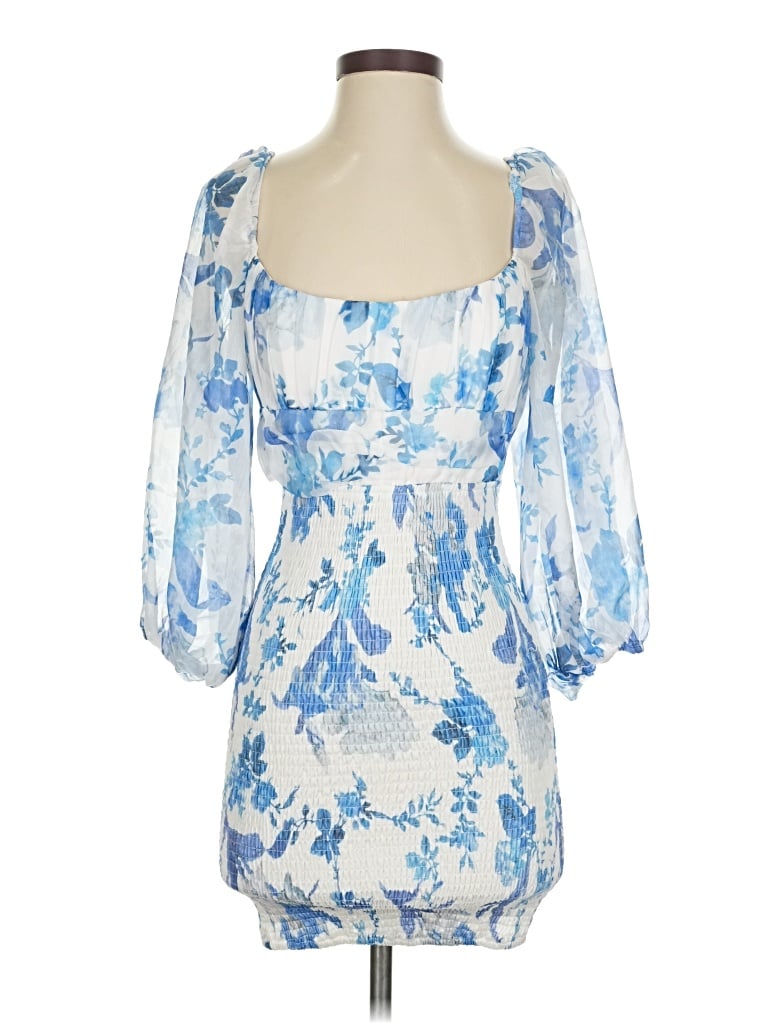 Pre-owned Hello Molly 3/4 Sleeve Blouse In Blue
