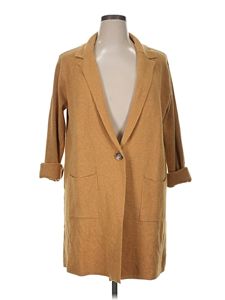 Pre-owned Nine West Cardigan Sweater In Tan