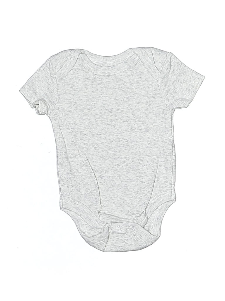Pre-owned Rene Rofe Babies' Short Sleeve Onesie In Silver