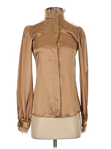 Dolce & Gabbana Long Sleeve Silk Top (view 1)