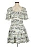 Pasta Print White Casual Dress Size M - photo 1