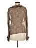 Step in Style 100% Polyester Animal Print Brown Long Sleeve Blouse One size - photo 2