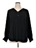 Maurices 100% Polyester Black Long Sleeve Blouse Size XL - photo 1