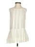 ASOS 100% Polyester Ivory Sleeveless Blouse Size 4 - photo 1