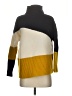 French Connection Color Block Yellow Turtleneck Sweater Size XS - photo 1