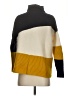 French Connection Color Block Yellow Turtleneck Sweater Size XS - photo 2
