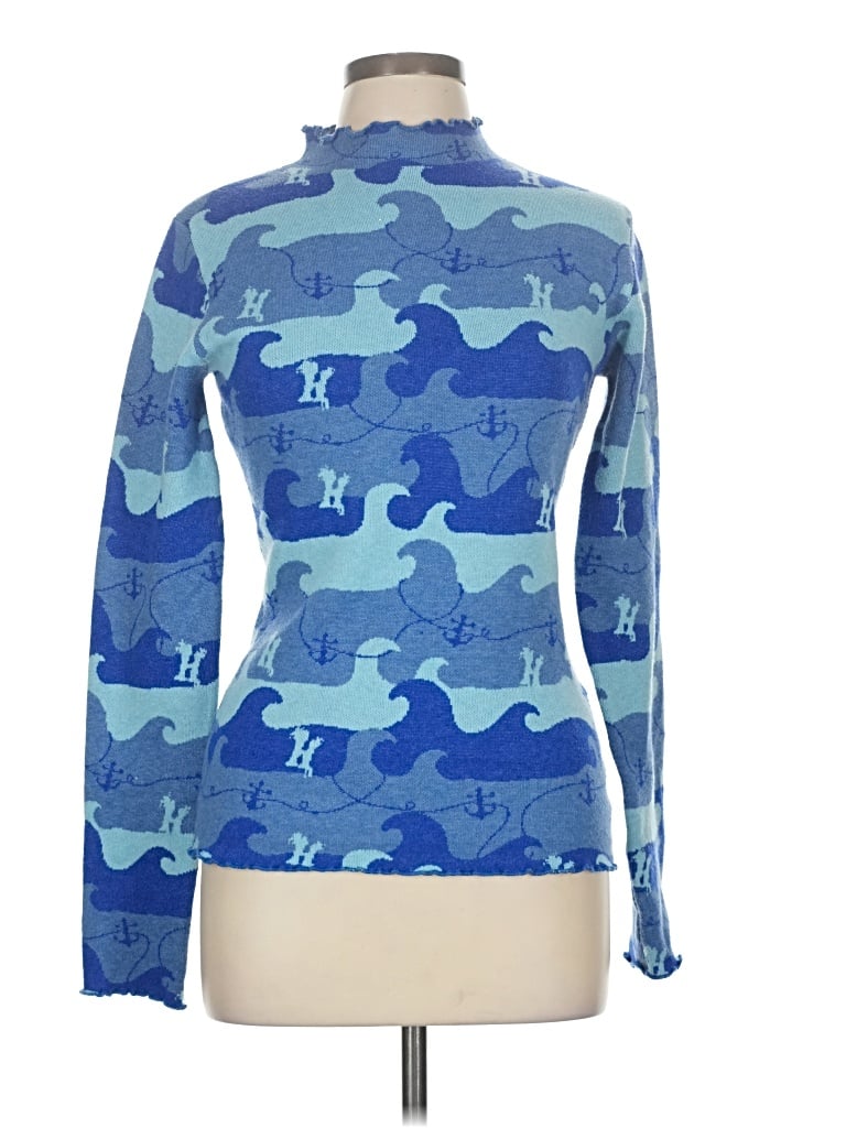 Pre-owned Helmstedt Turtleneck Sweater In Blue