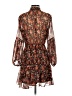 AaKaa 100% Polyester Paisley Brown Casual Dress Size S - photo 2