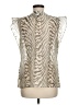 CAbi Animal Print Ivory Tan Sleeveless Blouse Size M - photo 2