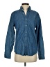Indigo 100% Cotton Blue Long Sleeve Button-Down Shirt Size S - photo 1