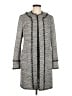 Ann Taylor 100% Polyester Houndstooth Gray Coat Size M - photo 1