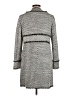 Ann Taylor 100% Polyester Houndstooth Gray Coat Size M - photo 2