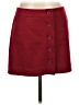 Express Solid Burgundy Casual Skirt Size 4 - photo 1