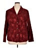 Cj Banks Paisley Burgundy Blazer Size 1X - photo 1