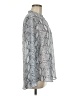 Kut from the Kloth 100% Polyester Animal Print Silver Long Sleeve Blouse Size M - photo 4