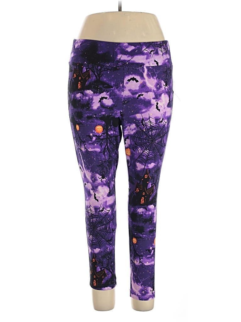Pre-owned Terra & Sky Active Pants In Purple