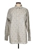 Ann Taylor LOFT Hearts Gray Long Sleeve Button-Down Shirt Size L - photo 1