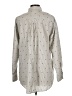 Ann Taylor LOFT Hearts Gray Long Sleeve Button-Down Shirt Size L - photo 2