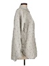 Ann Taylor LOFT Hearts Gray Long Sleeve Button-Down Shirt Size L - photo 4