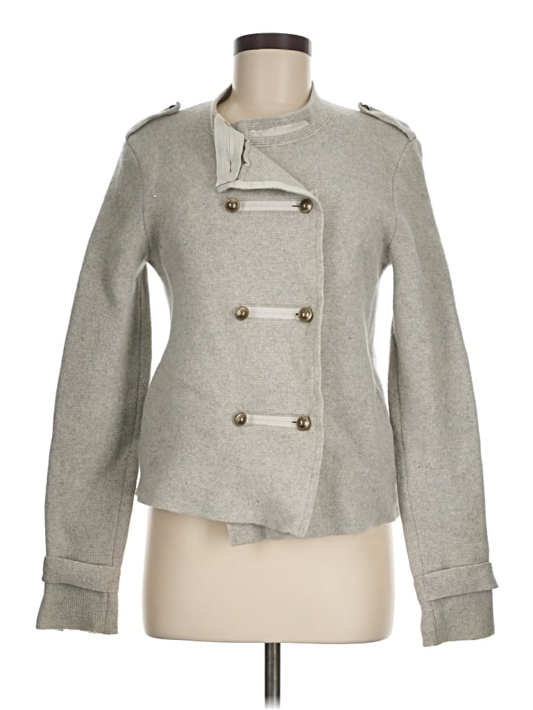 Pre-owned J.crew Collection Coat In Gray