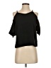 Monteau 100% Polyester Black Short Sleeve Top Size S - photo 1