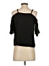 Monteau 100% Polyester Black Short Sleeve Top Size S - photo 2