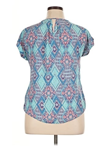 Pink Rose Short Sleeve Blouse (view 2)