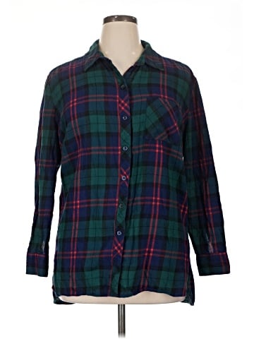 Faded Glory Long Sleeve Button-Down Shirt (view 1)